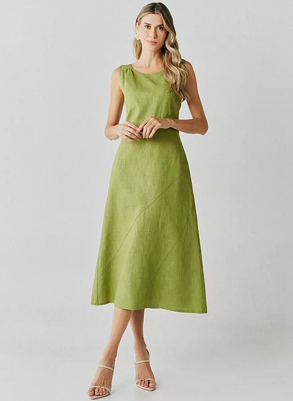 Vestido Midi Verde Innocence  - Foto 1