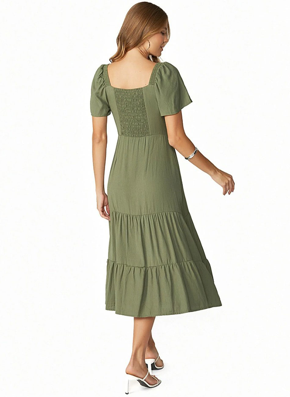 Vestido Midi Trs Marias Verde Milvest  - Foto 1