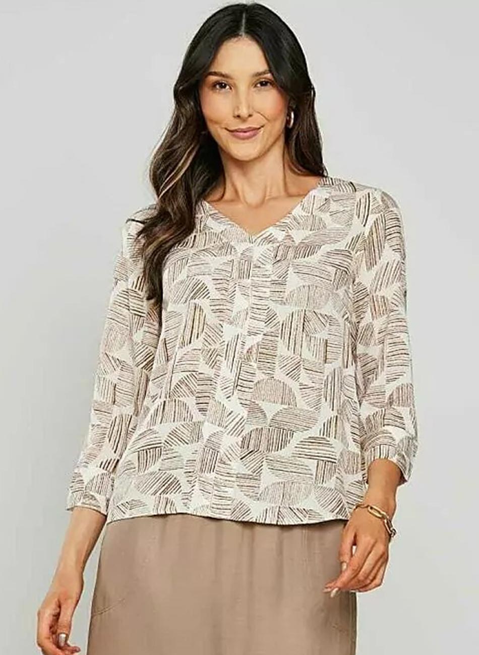 Blusa Viscose Estampada Citta - Foto 3