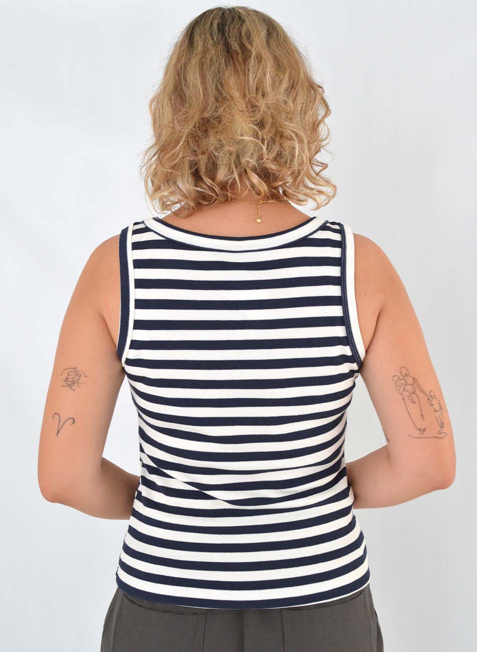 Blusa Ribana Listra Azul Delamo - Foto 3