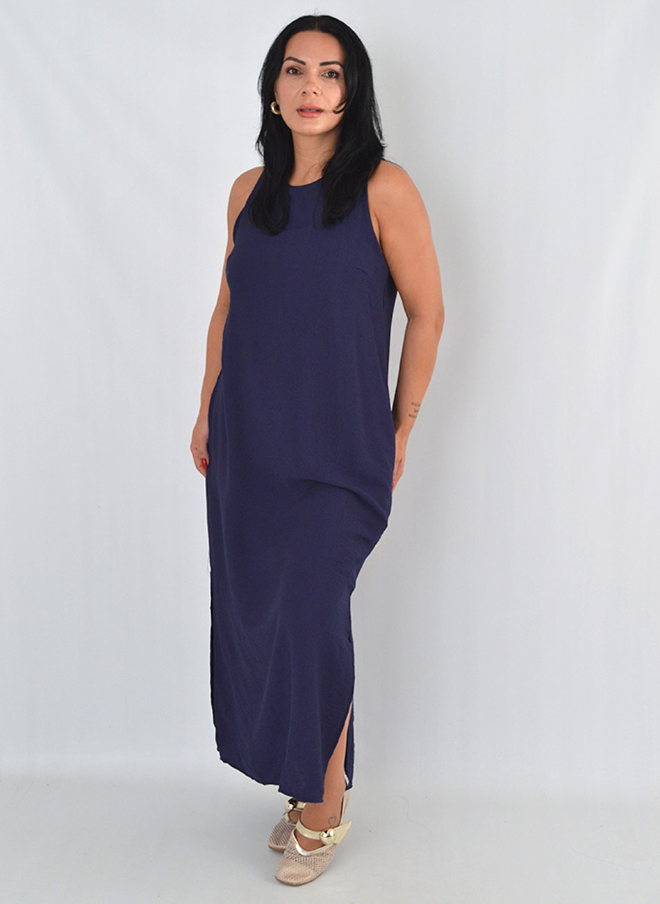 Vestido Viscose Cor Marinho Loderro - Foto 2