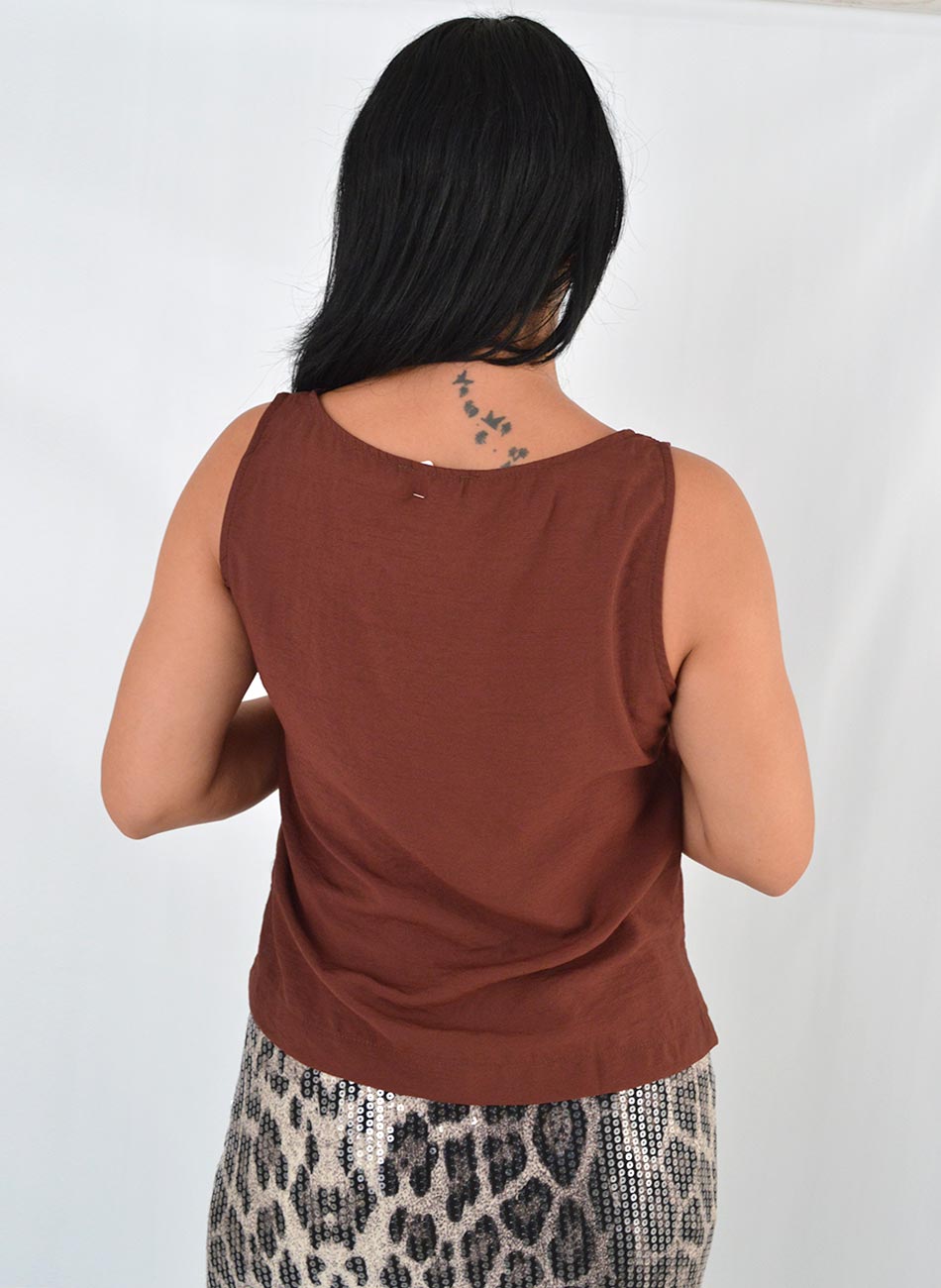 Blusa Regata Marrom Loderro - Foto 2