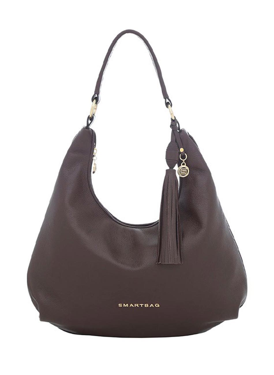 Bolsa Couro Hobo Grande Chocolate Smartbag - Foto 1