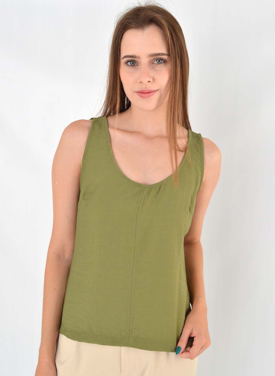 Blusa Regata Verde Loderro - Foto 1