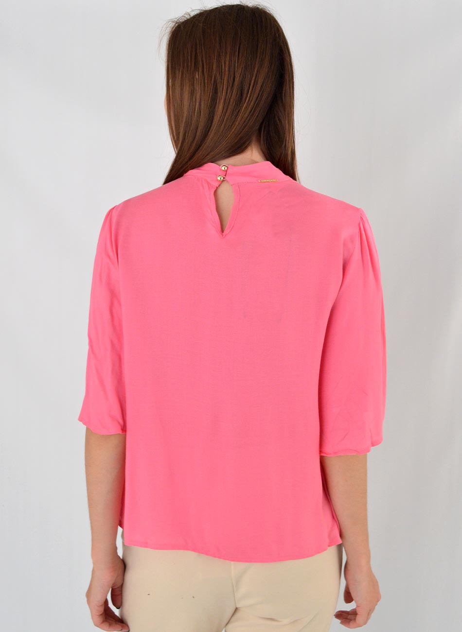 Blusa Rosa Candy Flor de Lis - Foto 3