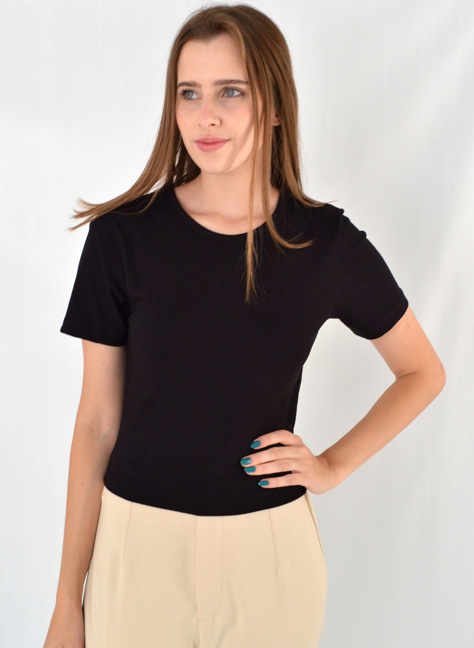 Blusa Bsica Preta Coqueta - Foto 1