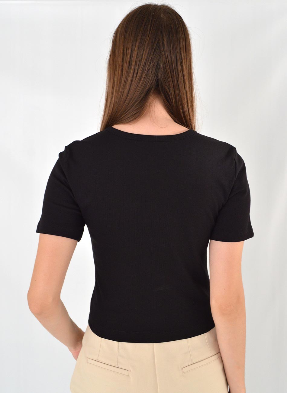 Blusa Bsica Preta Coqueta - Foto 3