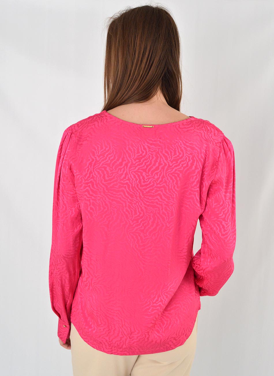 Blusa Manga Longa Pink Flor de Lis - Foto 3