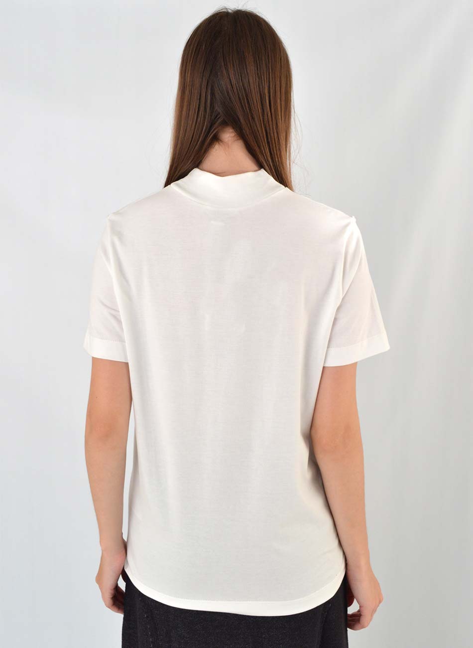 Blusa Gola Alta Bordada Lez a Lez Off White - Foto 3