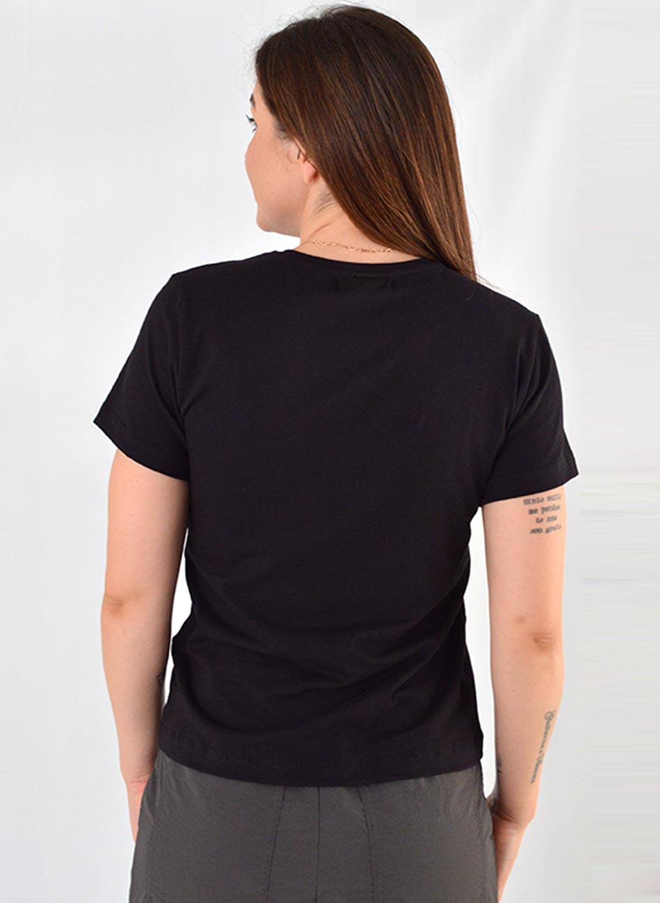 T-shirt Bsica Flor de Lis Preta - Foto 2