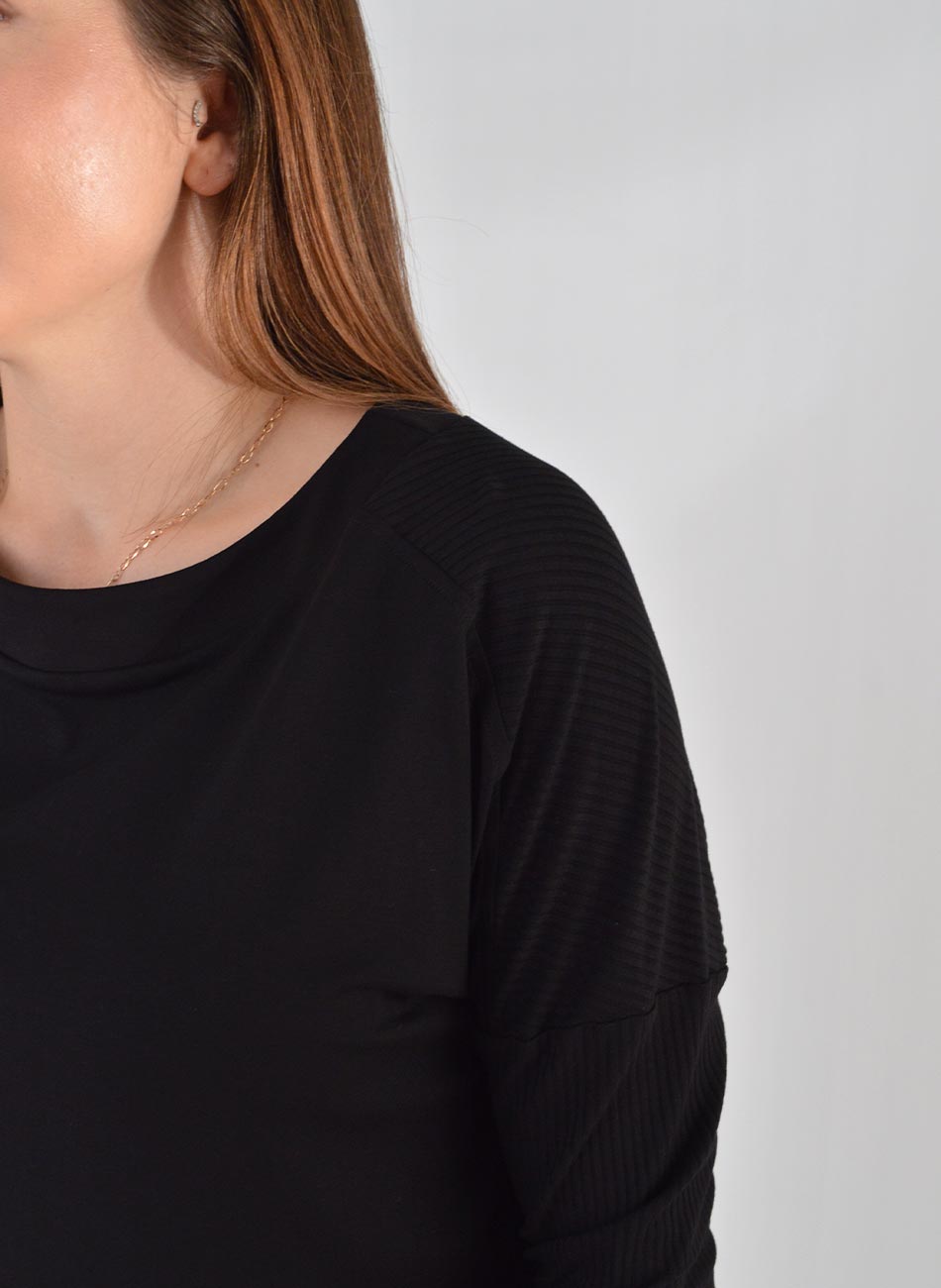 Blusa Ampla Viscose Preta Declari - Foto 2