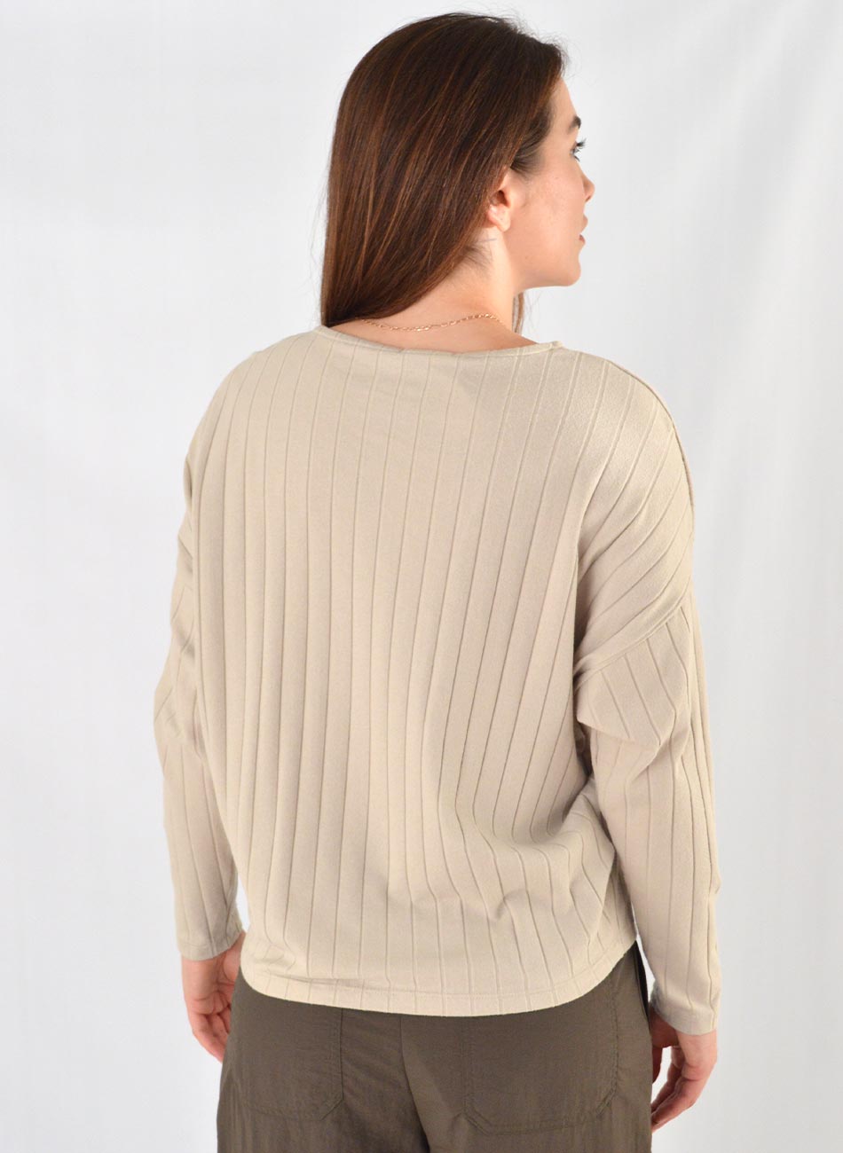 Blusa Ampla Manga Longa Cru Declari - Foto 3