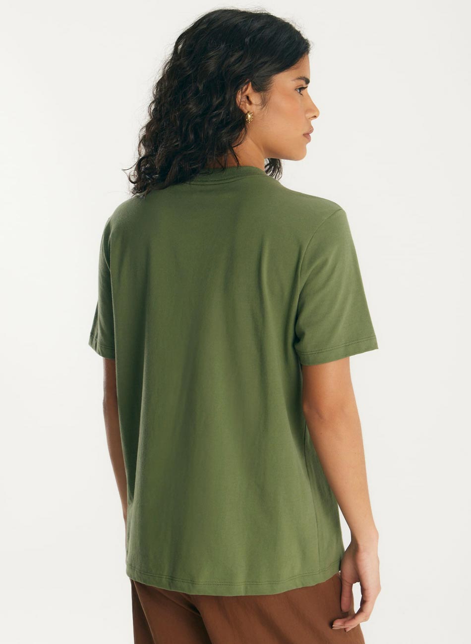 T-shirt Classic Canto Verde Musgo - Foto 4