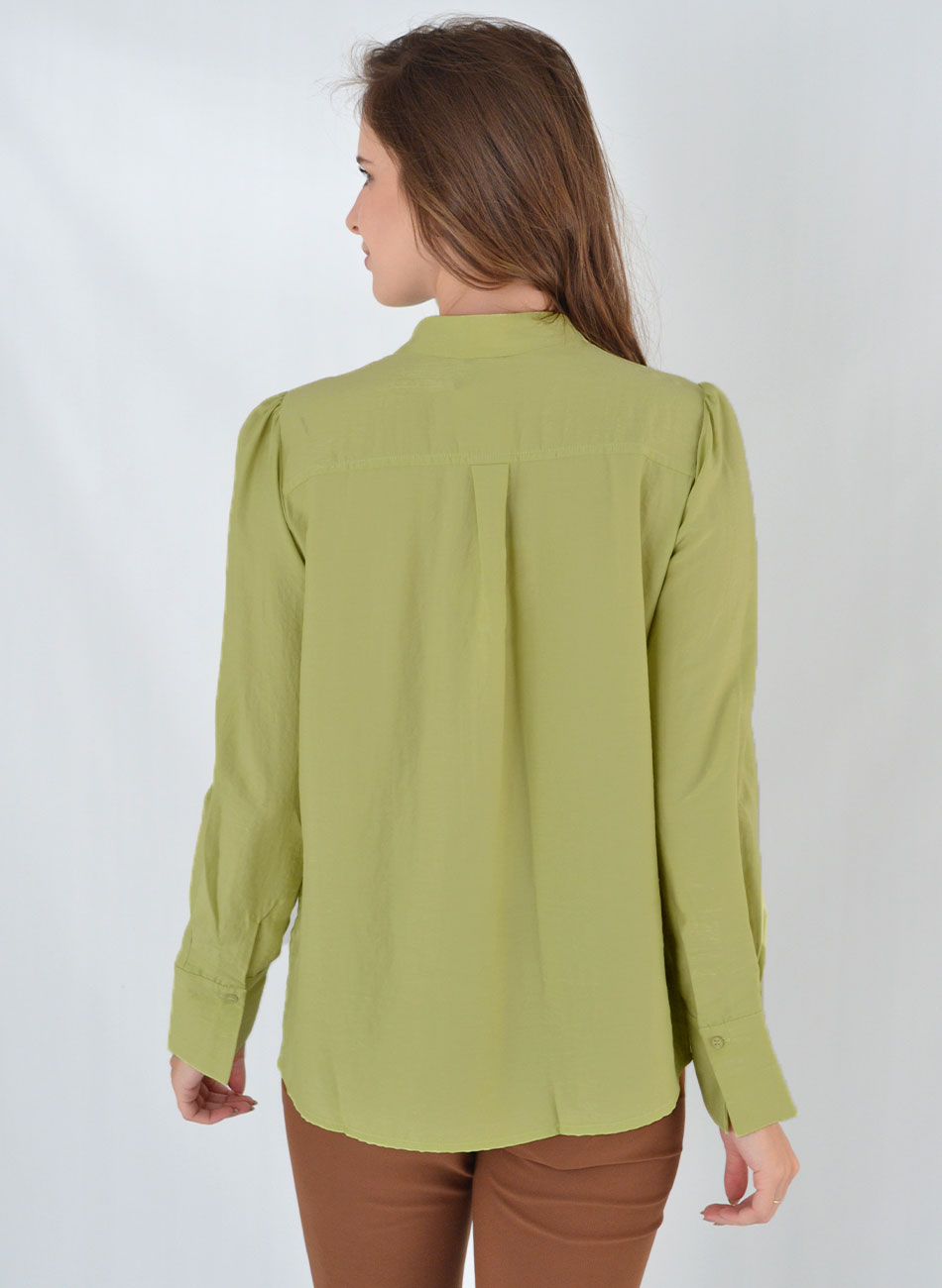 Blusa Gola com Zper Gatos e Atos Verde - Foto 3