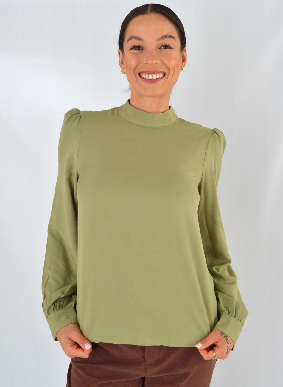 Blusa Viscose Mista Verde Gatos e Atos - Foto 4